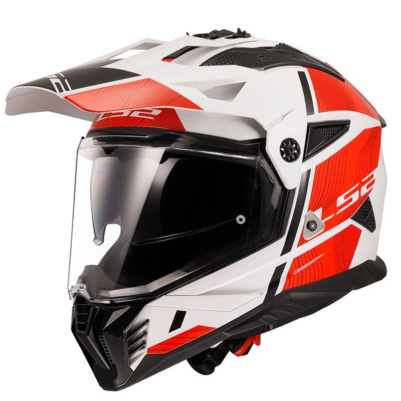 LS2 PIONEER 2 HILL BEYAZ-KIRMIZI KASK