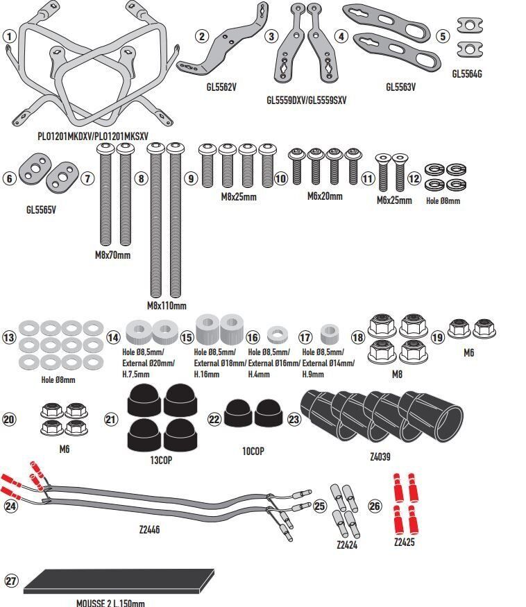 GIVI PLO1201MK HONDA XL 750 TRANSALP (23-24) YAN ÇANTA TAŞIYICI