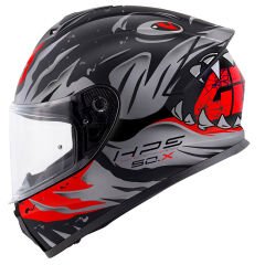 GIVI 50.X SHARKBITE MAT SİYAH-GRİ-KIRMIZI KASK