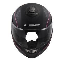 LS2 STROBE 2 LUX MAT SİYAH-PEMBE KASK SIYAH-PEMBE - M