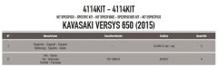 GIVI 4114KIT KAWASAKI VERSYS 650 (15-24) YAN ÇANTA TAŞIYICI BAĞLANTI KITI
