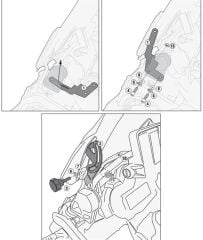 KAPPA D5108KITK BMW R 1200 GS (13-18) R 1200 GS ADVENTURE (14-18) RÜZGAR SİPERLİK BAĞLANTISI