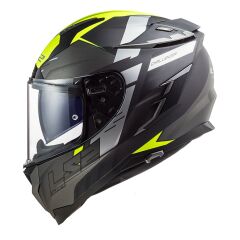 LS2 CHALLENGER ALLERT MAT TITANIUM-NEON SARI KASK MAT TITANIUM-SARI - S