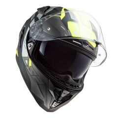 LS2 CHALLENGER ALLERT MAT TITANIUM-NEON SARI KASK MAT TITANIUM-SARI - XL