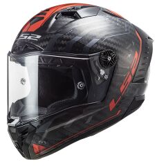 LS2 THUNDER KARBON SPUTNIK METAL KIRMIZI KASK KIRMIZI - S