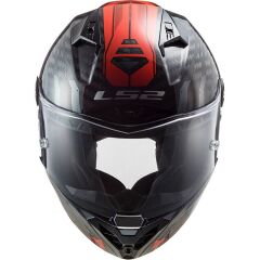 LS2 THUNDER KARBON SPUTNIK METAL KIRMIZI KASK KIRMIZI - XL
