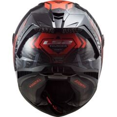 LS2 THUNDER KARBON SPUTNIK METAL KIRMIZI KASK KIRMIZI - XL