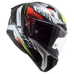 LS2 THUNDER KARBON CHASE BEYAZ-KIRMIZI KASK BEYAZ-KIRMIZI - XL