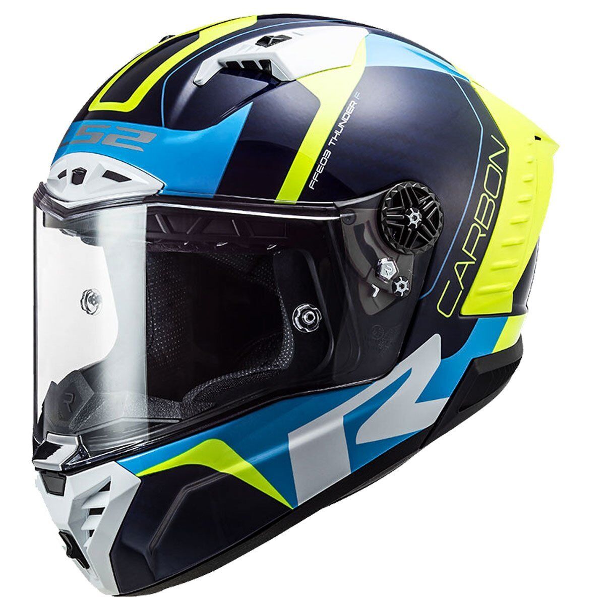 LS2 THUNDER KARBON RACING 1 MAVİ-NEON SARI KASK MAVI-SARI - M