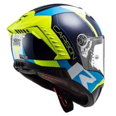 LS2 THUNDER KARBON RACING 1 MAVİ-NEON SARI KASK MAVI-SARI - XL