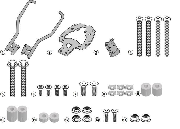 GIVI SR5125 BMW G310R (17-23) ARKA ÇANTA TAŞIYICI