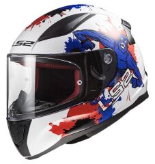 LS2 RAPID MINI MONSTER BEYAZ-MAVİ ÇOCUK KASK BEYAZ - S