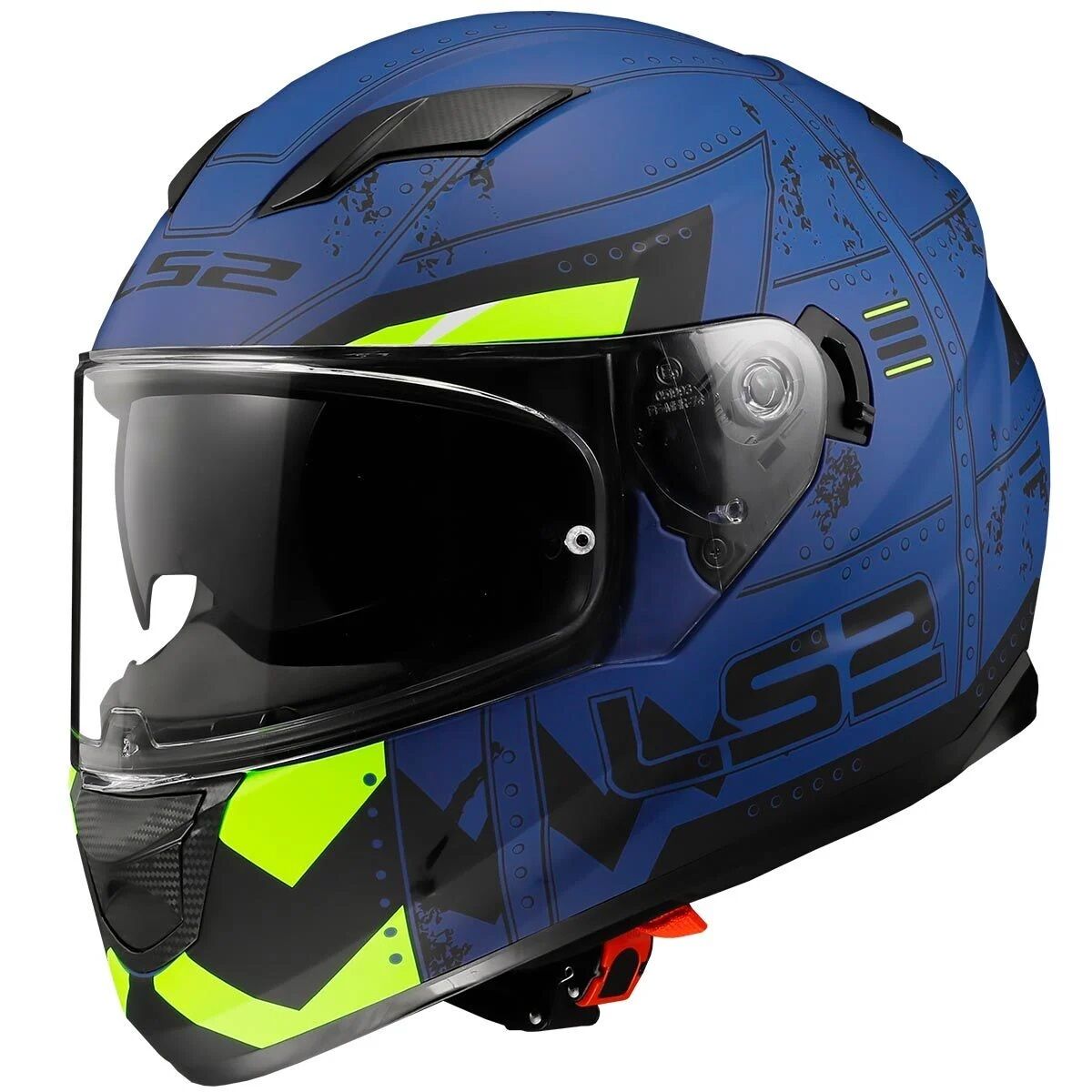 LS2 STREAM EVO MAX MAT MAVİ-SARI KASK