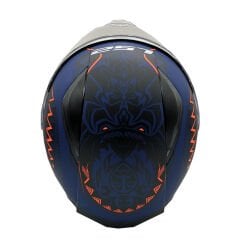 LS2 RAPID TAKAROA MAT MAVİ-KIRMIZI KASK
