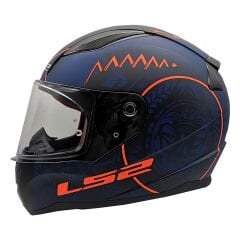 LS2 RAPID TAKAROA MAT MAVİ-KIRMIZI KASK