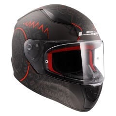 LS2 RAPID TAKAROA MAT SİYAH-KIRMIZI KASK