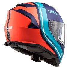 LS2 STORM 2 SLANT MAT MAVİ-TURUNCU KASK MAT MAVI - XS