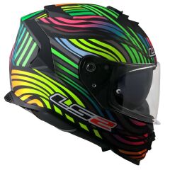 LS2 STORM 2 POWER MAT SİYAH-GÖKKUŞAĞI KASK GOKKUSAGI - S
