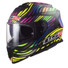 LS2 STORM 2 POWER MAT SİYAH-GÖKKUŞAĞI KASK GOKKUSAGI - M