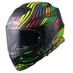 LS2 STORM 2 POWER MAT SİYAH-GÖKKUŞAĞI KASK GOKKUSAGI - L