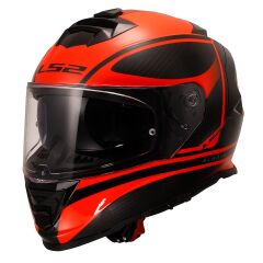 LS2 STORM 2 DODGER MAT SİYAH-NEON TURUNCU KASK TURUNCU - S