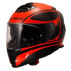 LS2 STORM 2 DODGER MAT SİYAH-NEON TURUNCU KASK TURUNCU - L