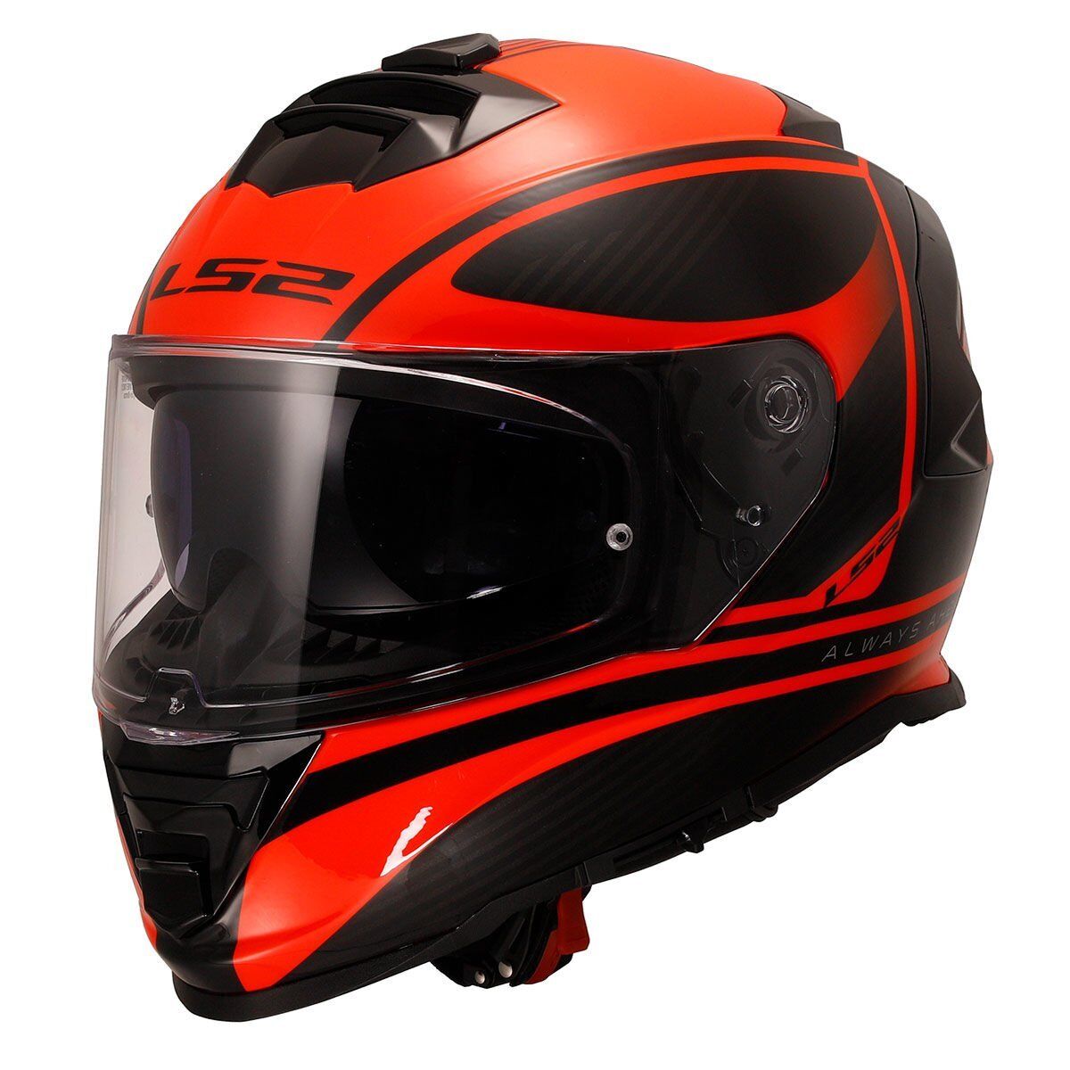 LS2 STORM 2 DODGER MAT SİYAH-NEON TURUNCU KASK TURUNCU - XL