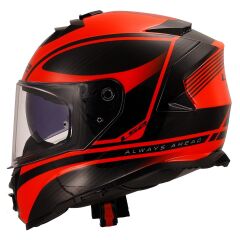 LS2 STORM 2 DODGER MAT SİYAH-NEON TURUNCU KASK TURUNCU - XL