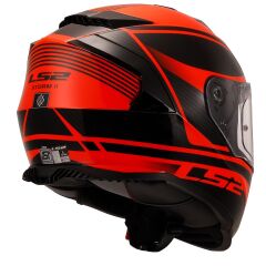 LS2 STORM 2 DODGER MAT SİYAH-NEON TURUNCU KASK TURUNCU - XL