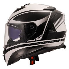 LS2 STORM 2 DODGER MAT SİYAH-BEYAZ KASK SIYAH/BEYAZ - S