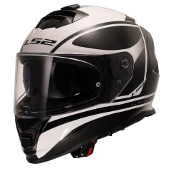 LS2 STORM 2 DODGER MAT SİYAH-BEYAZ KASK SIYAH/BEYAZ - L