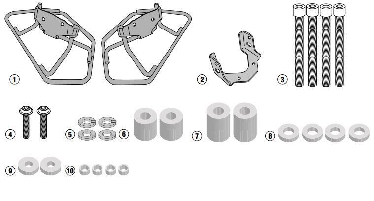 GIVI TE5125 BMW G 310 R (17-23) YAN KUMAŞ ÇANTA TAŞIYICI
