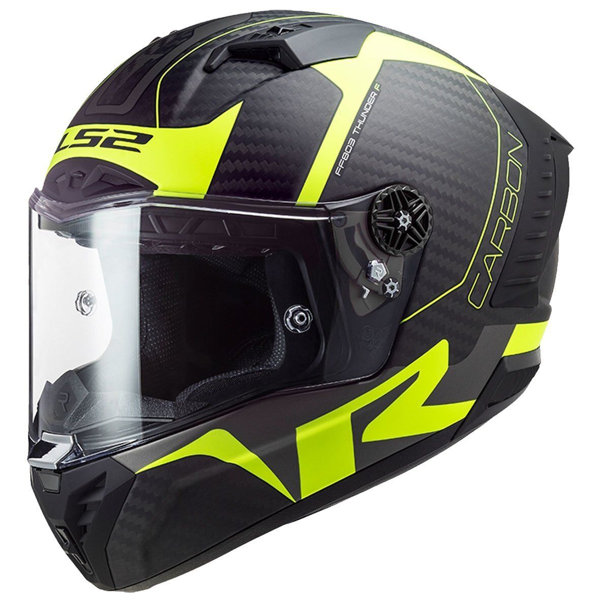LS2 THUNDER KARBON RACING 1 MAT NEON SARI KASK NEON SARI - XL
