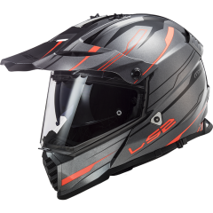 LS2 PIONEER EVO KNIGHT TITANIUM-TURUNCU KASK TURUNCU - XXL