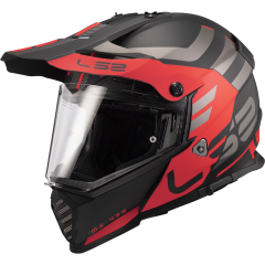 LS2 PIONEER EVO ADVENTURER MAT SİYAH-KIRMIZI KASK MAT SIYAH-KIRMIZI - L