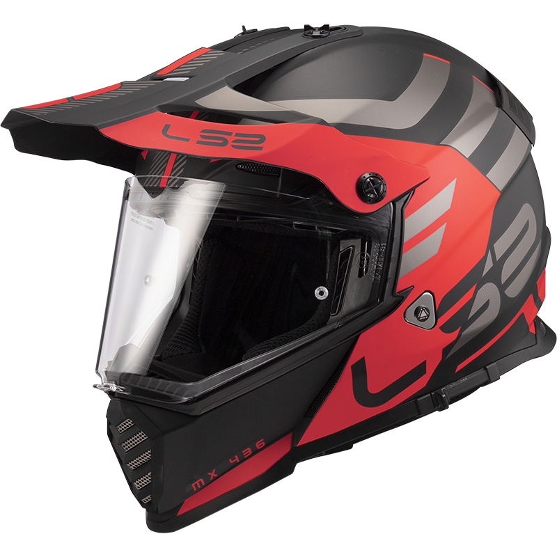 LS2 PIONEER EVO ADVENTURER MAT SİYAH-KIRMIZI KASK MAT SIYAH-KIRMIZI - XL
