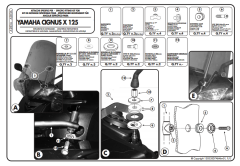 GIVI A283A YAMAHA CIGNUS X125 RÜZGAR SİPERLİK BAĞLANTISI