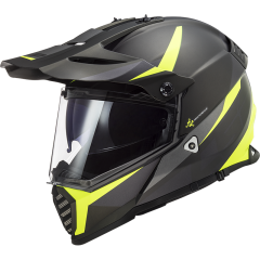 LS2 PIONEER EVO ROUTER MAT SİYAH-NEON SARI KASK MAT SIYAH-NEON SARI - XL