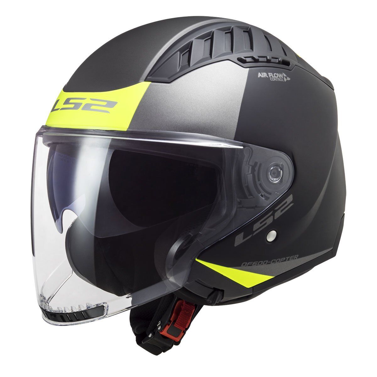 LS2 COPTER 2 URBANE MAT SİYAH-NEON SARI KASK MAT SIYAH-NEON SARI - S
