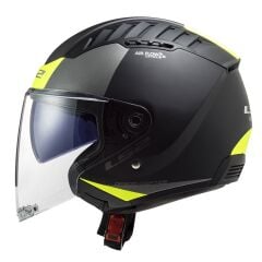 LS2 COPTER 2 URBANE MAT SİYAH-NEON SARI KASK MAT SIYAH-NEON SARI - L