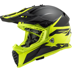 LS2 FAST EVO ROAR MAT SİYAH-NEON SARI KASK MAT SIYAH-NEON SARI - L