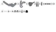 GIVI D5128KIT BMW R 1250 GS (19-23) RÜZGAR SİPERLİK BAĞLANTISI