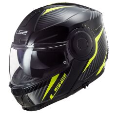 LS2 SCOPE SKID SİYAH-NEON SARI KASK NEON SARI - L