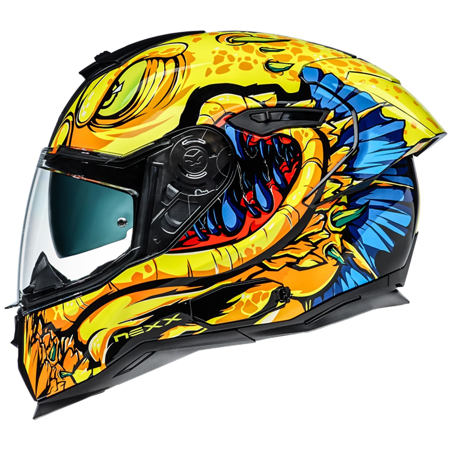 NEXX SX.100R ABISAL SARI-MAVİ KASK MAVI-SARI - XL