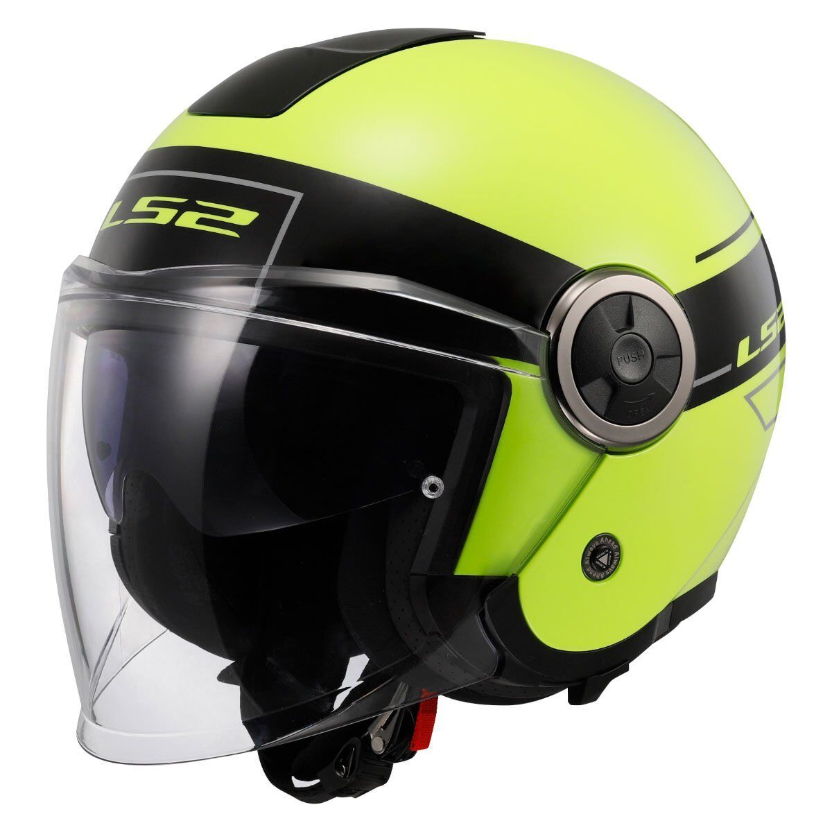 LS2 CLASSY CLASSIC SİYAH-NEON SARI KASK NEON SARI - L