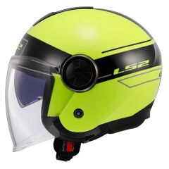 LS2 CLASSY CLASSIC SİYAH-NEON SARI KASK NEON SARI - L