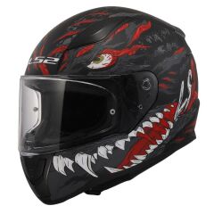 LS2 RAPID 2 KAIJU MAT SİYAH-KIRMIZI-BEYAZ KASK MAT SIYAH-KIRMIZI - XS