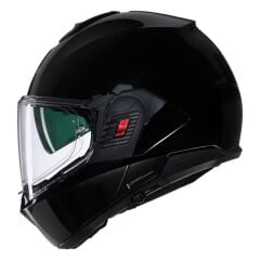 Nolan N120-1 CLASSICO N-COM (301) ÇENE AÇILIR KASK NERO  PARLAK SİYAH