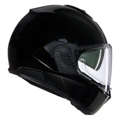 Nolan N120-1 CLASSICO N-COM (301) ÇENE AÇILIR KASK NERO  PARLAK SİYAH