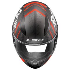 LS2 RAPID 2 RAVEN MAT SİYAH-BEYAZ-KIRMIZI KASK MAT SIYAH-KIRMIZI - XS